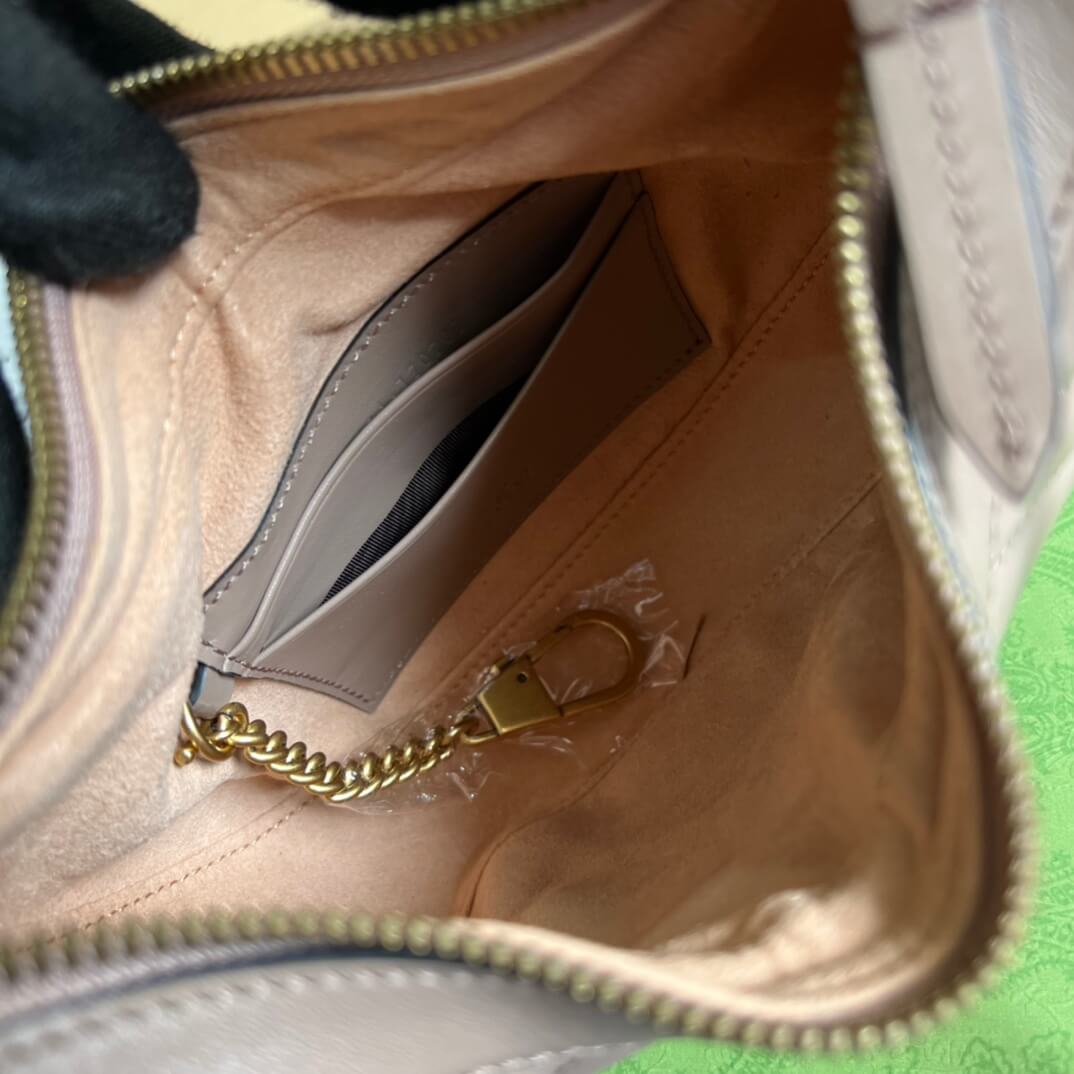 VBS 699514 Mini Handbag 21cm Milk tea color COWHIDE/ REAL LEATHER