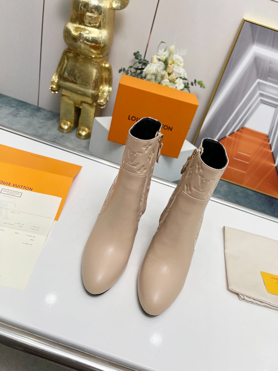 nmb SILHOUETTE ANKLE BOOT BEIGE