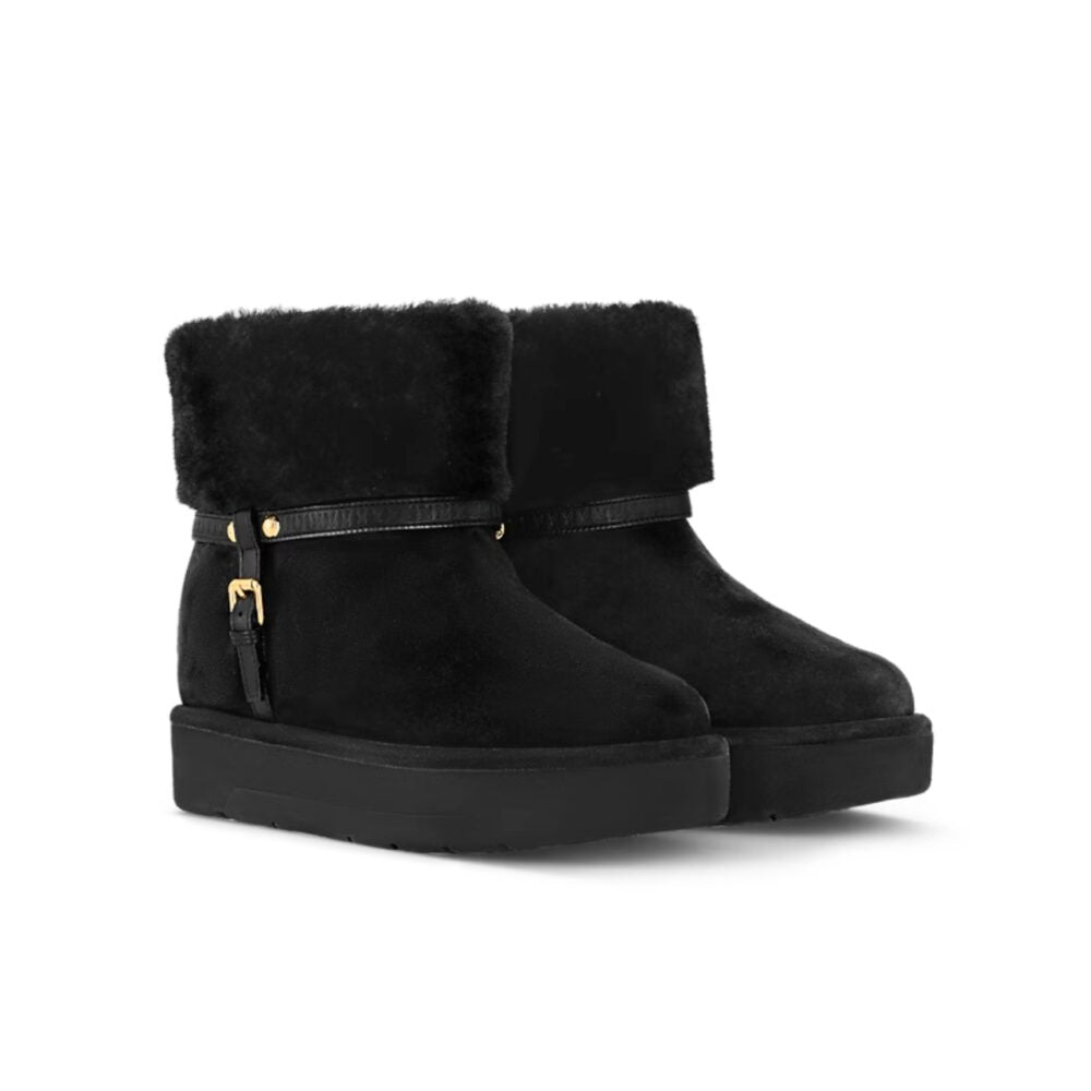 VBS ASPEN PLATFORM ANKLE BOOT BLACK 1AC78O
