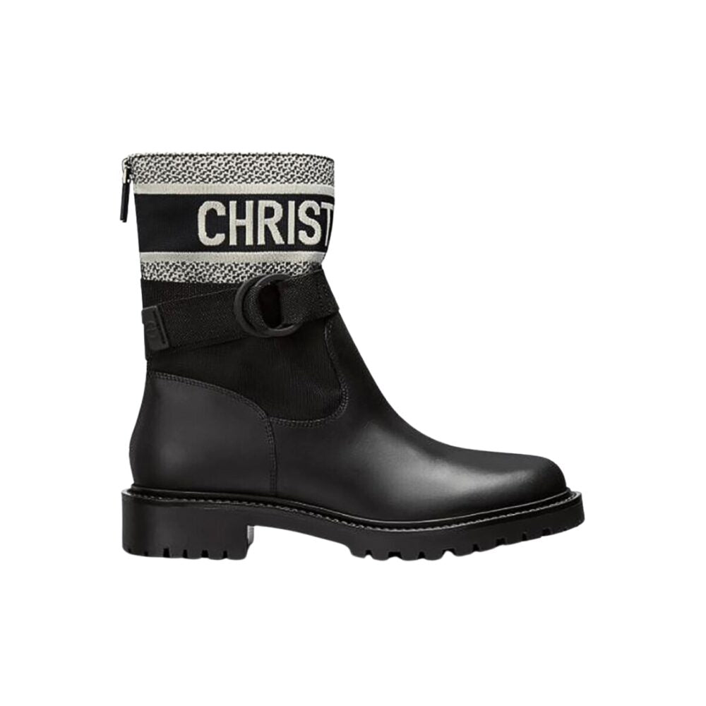 VBS D MAJOR ANKLE BOOT FABRIC AND CALFSKIN WHITE AND BLACK