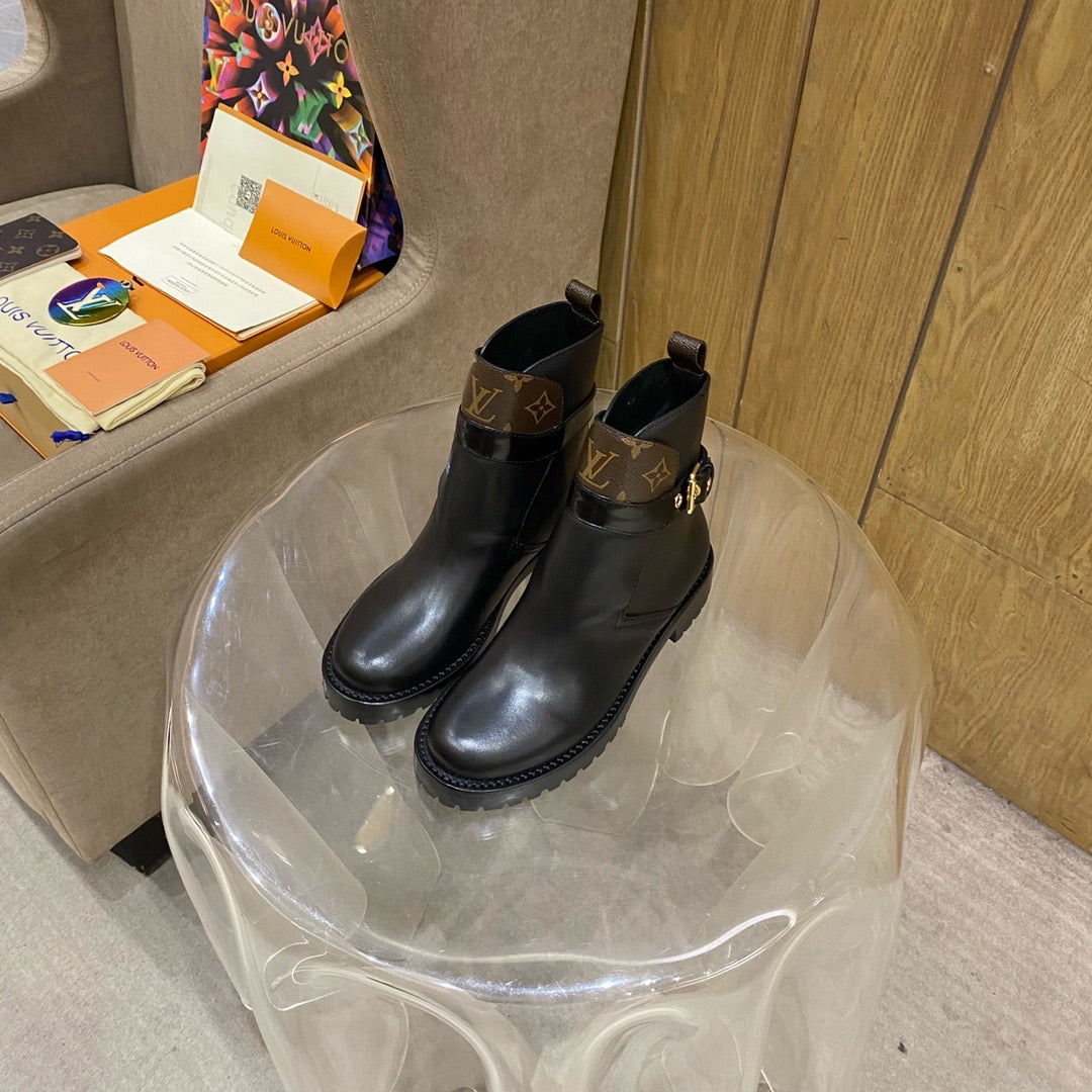 nmb DISCOVERY FLAT ANKLE BOOT BLACK 1A868L