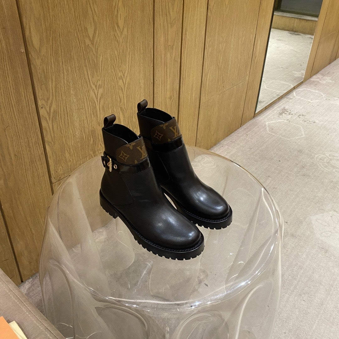 nmb DISCOVERY FLAT ANKLE BOOT BLACK 1A868L