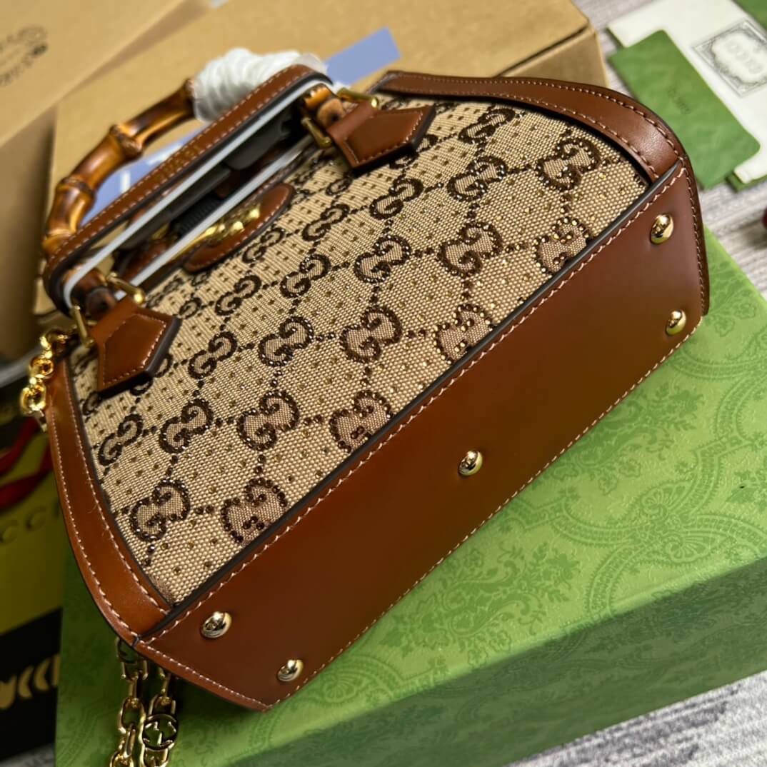 VBS675800 DIANA mini size Handbag brown 20cm