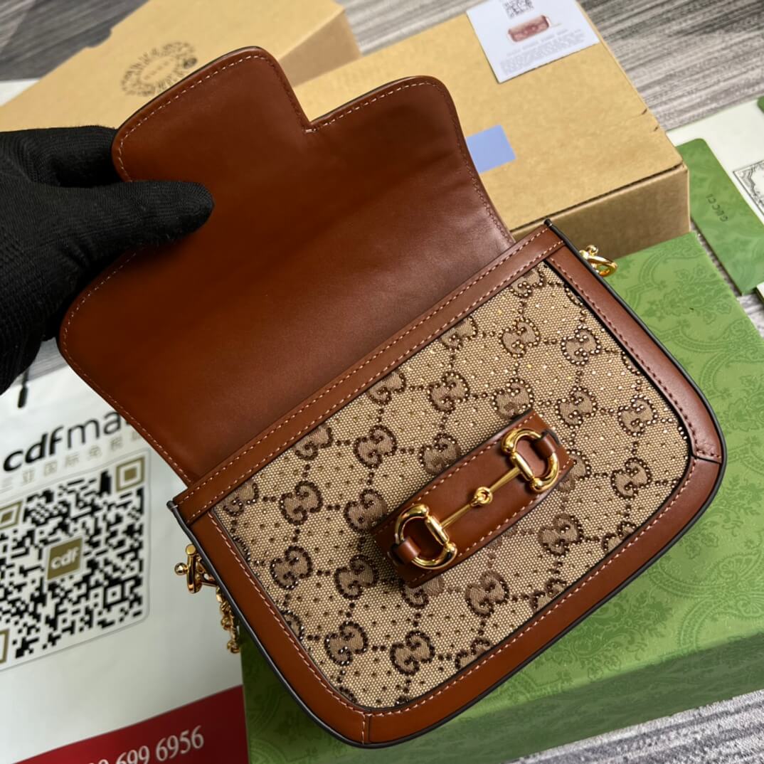 VBS675801 Denim Dionysus Saddle bag 20.5cm brown