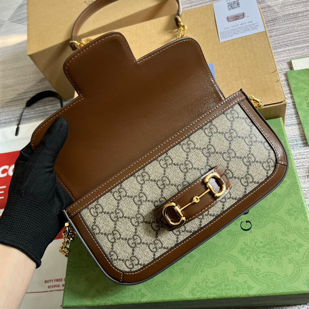 VBS 735178 Horsebit 1955 shoulder bag 24CM brown pvc