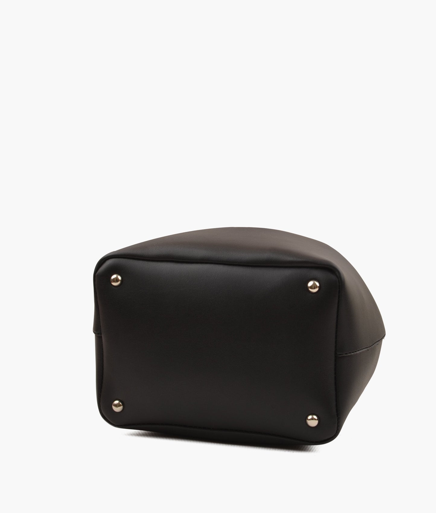 Black bucket bag