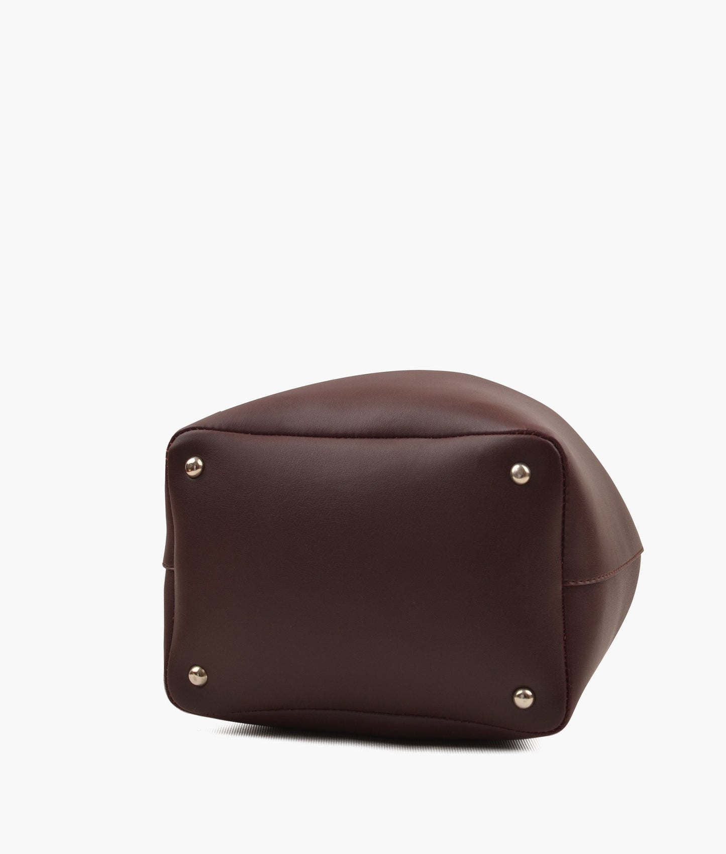 Burgundy bucket bag