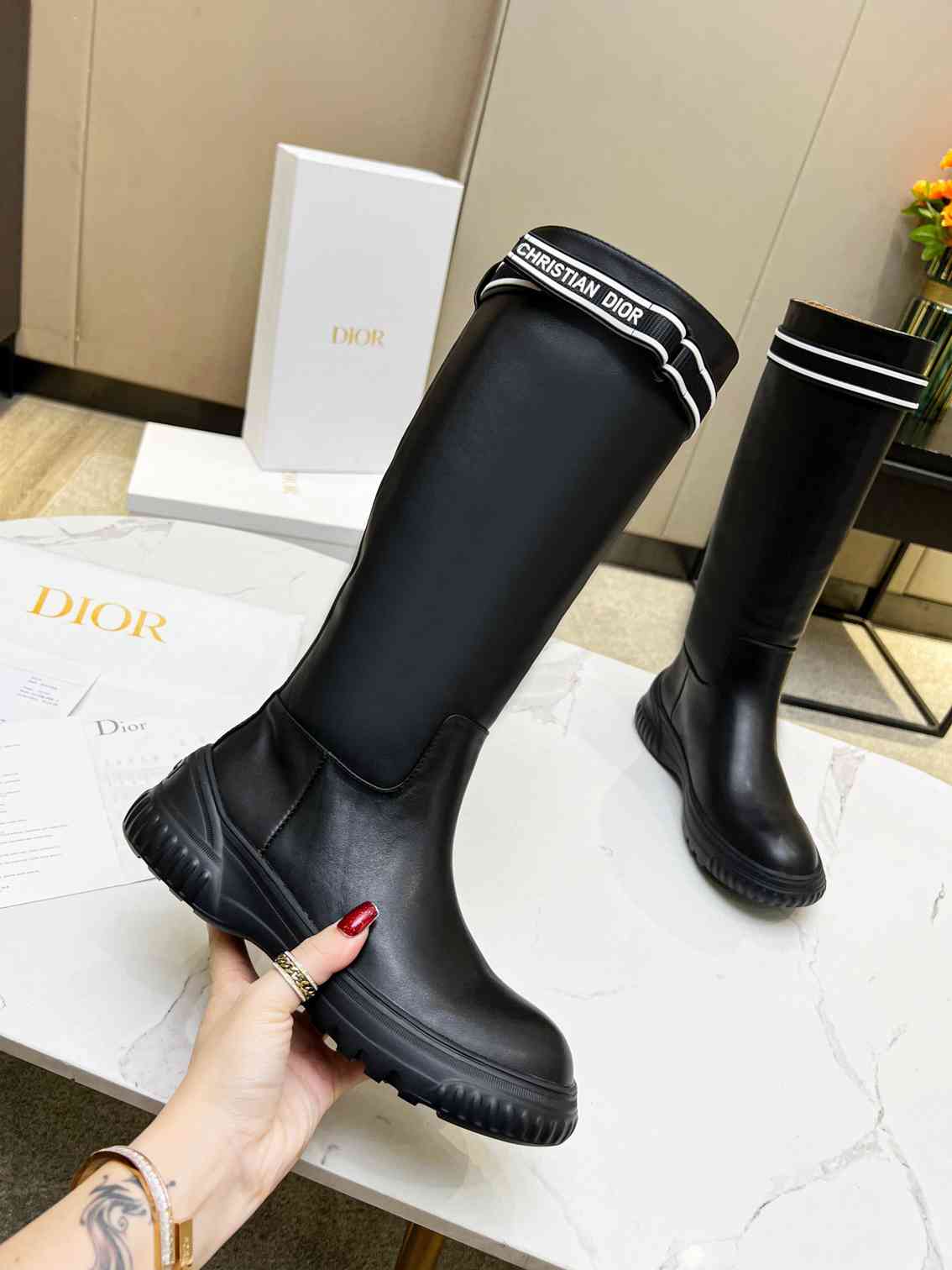 VBS D RACER BOOT CALFSKIN BLACK KDI781VEA S17X