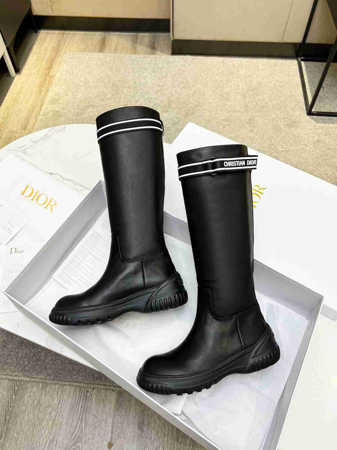VBS D RACER BOOT CALFSKIN BLACK KDI781VEA S17X