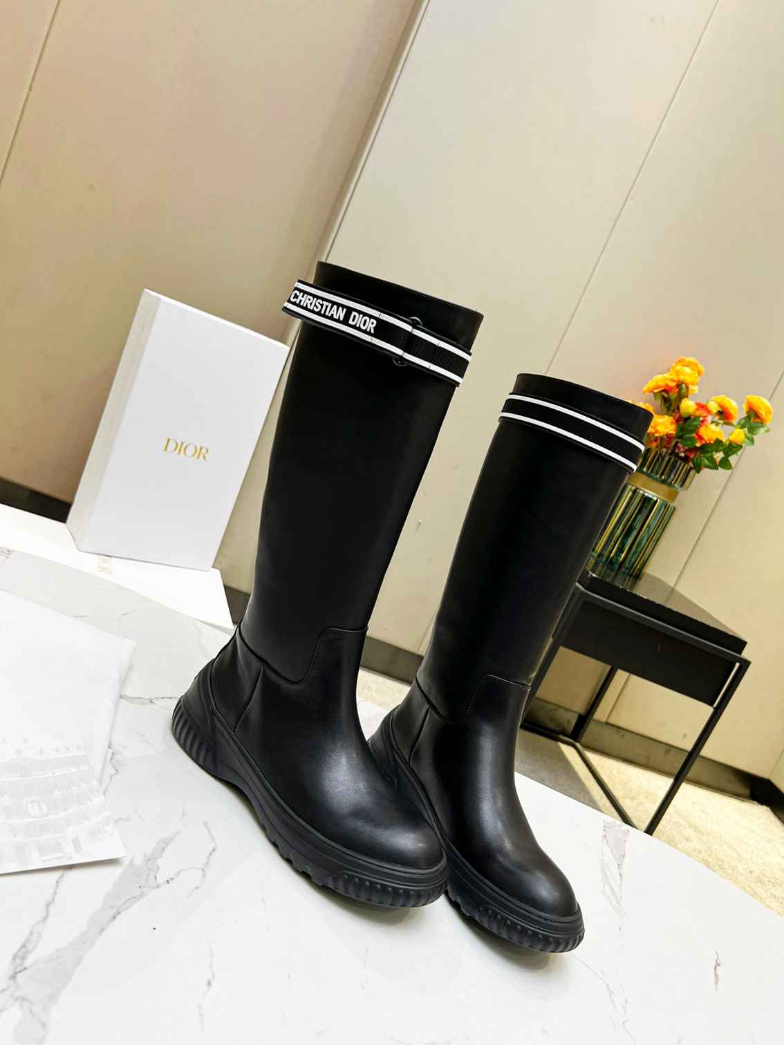 VBS D RACER BOOT CALFSKIN BLACK KDI781VEA S17X