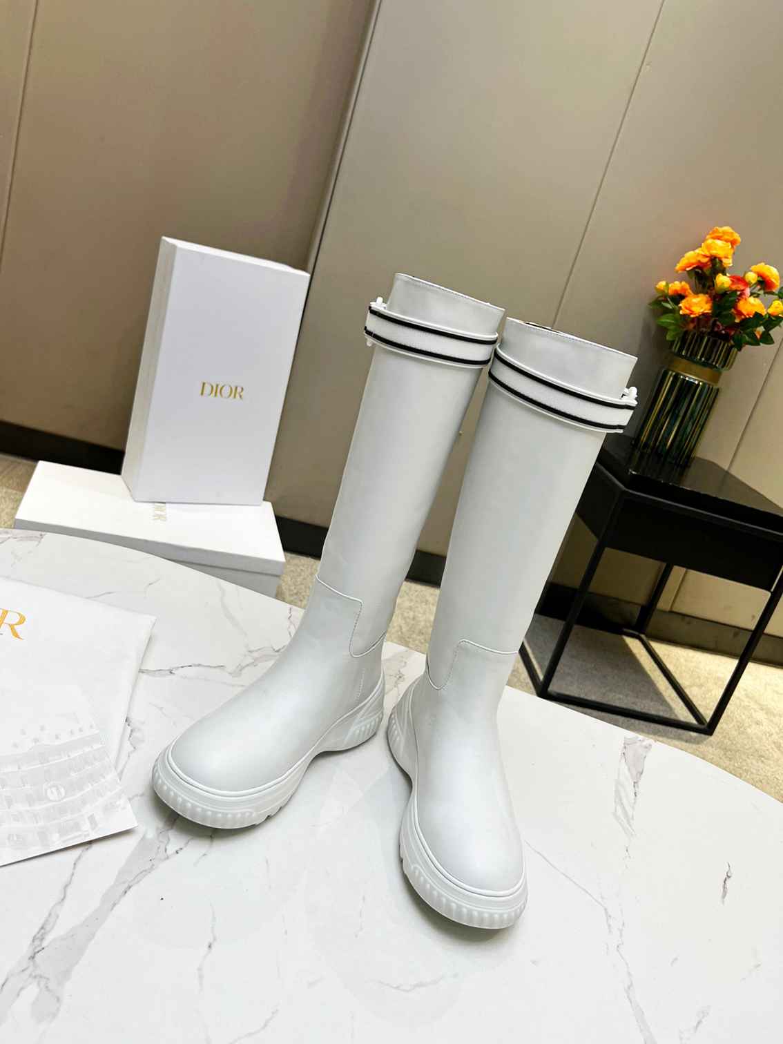 VBS D RACER BOOT CALFSKIN WHITE