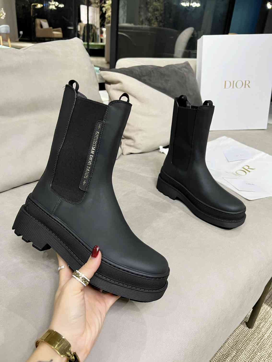 DD TRIAL ANKLE BOOTS LEATHER BLACK
