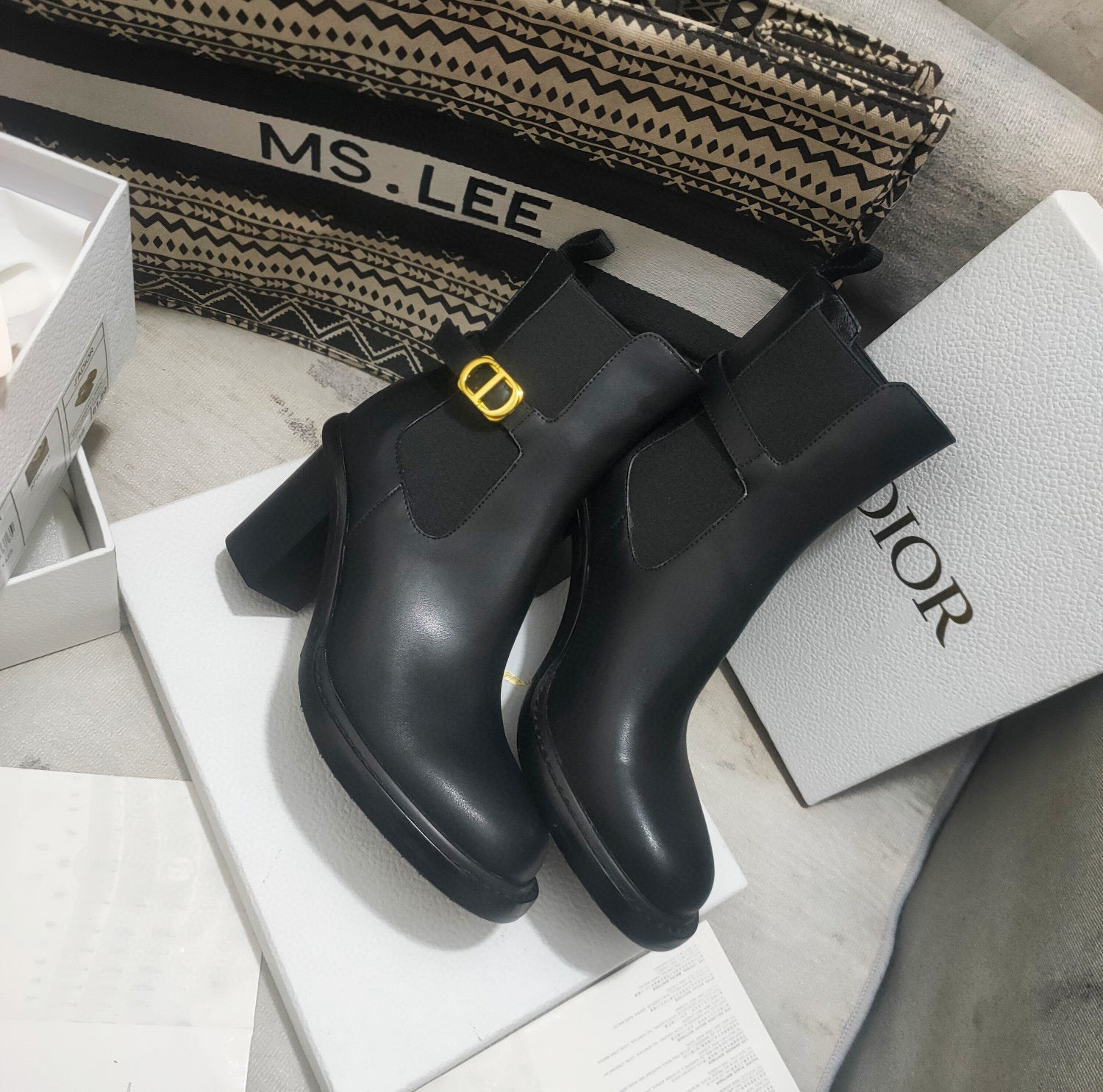 VBS 30 MONTAIGNE HEELED ANKLE BOOT BLACK SUPPLE CALFSKIN KCI950VSO S900