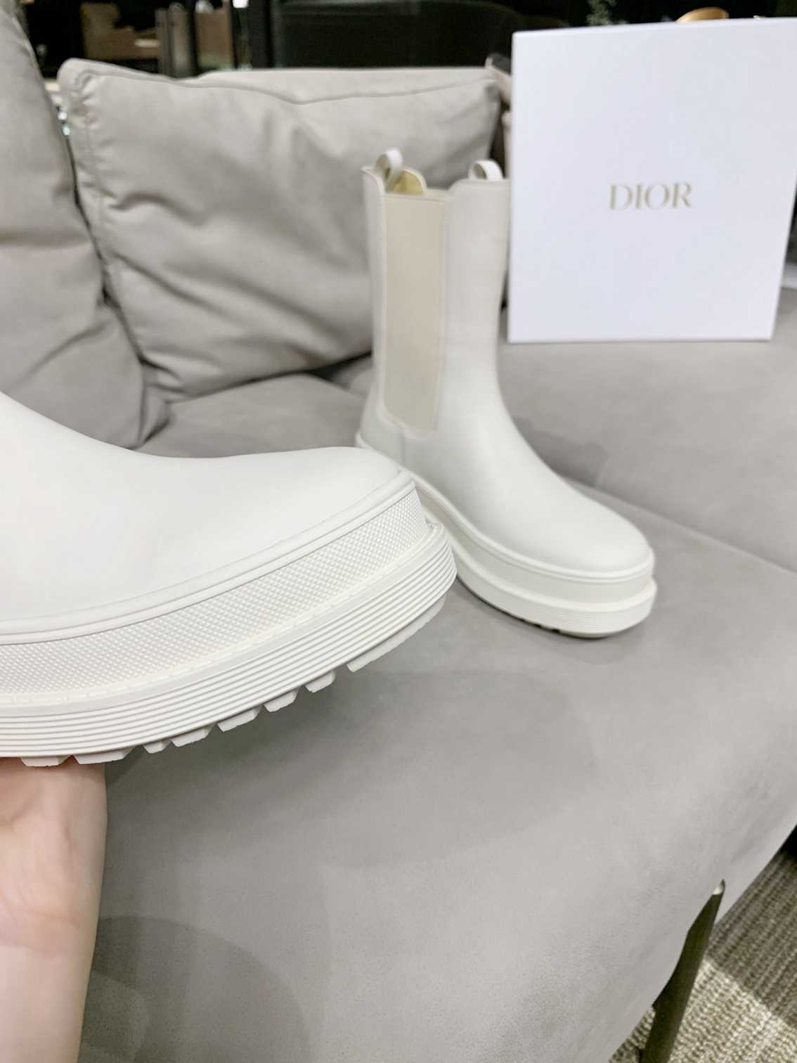 DD TRIAL ANKLE BOOTS LEATHER WHITE