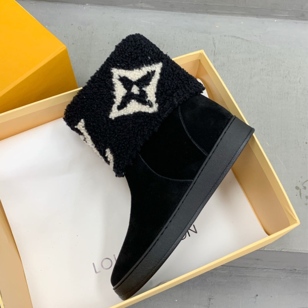 nmb SNOWDROP FLAT ANKLE BOOT BLACK 1AACHV