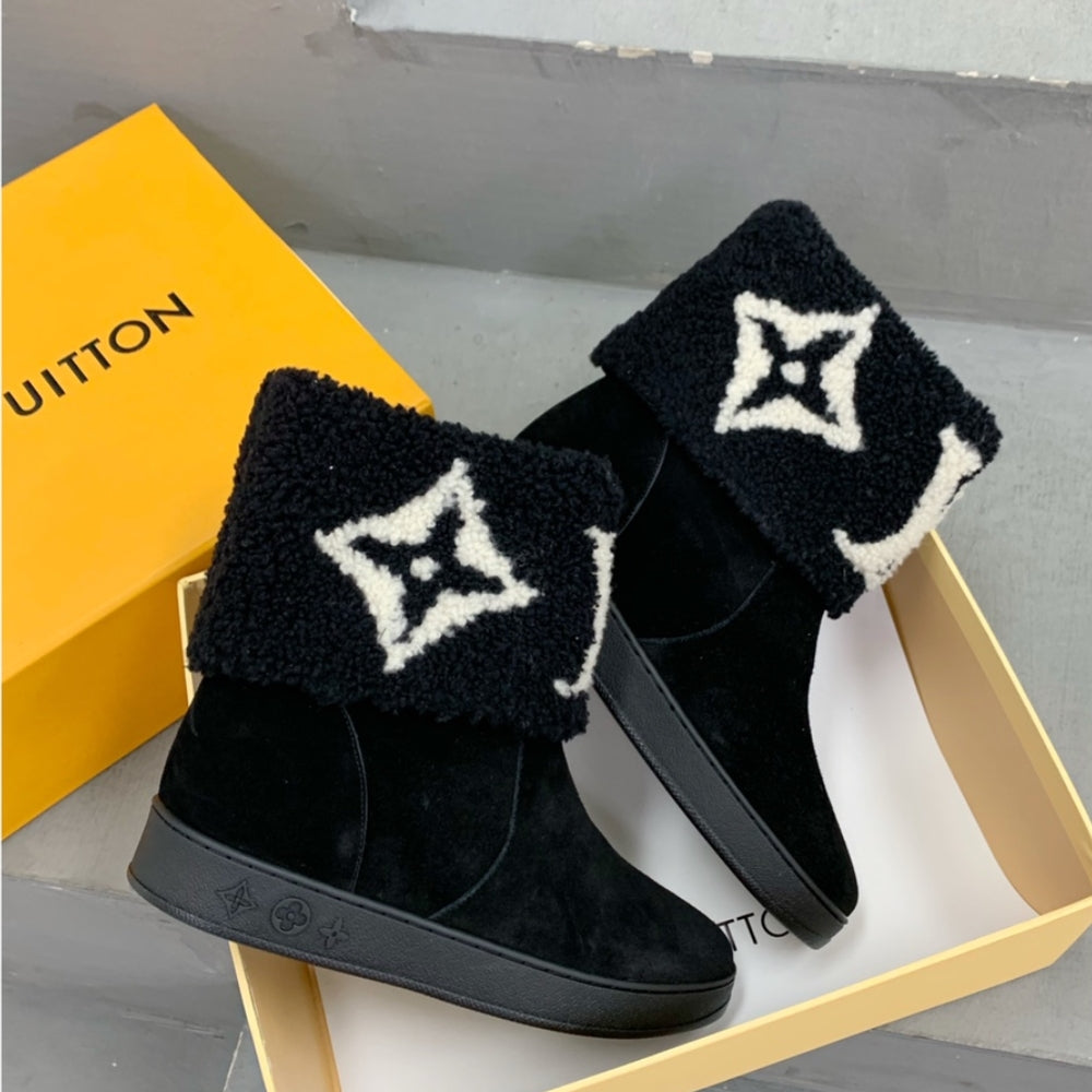 nmb SNOWDROP FLAT ANKLE BOOT BLACK 1AACHV