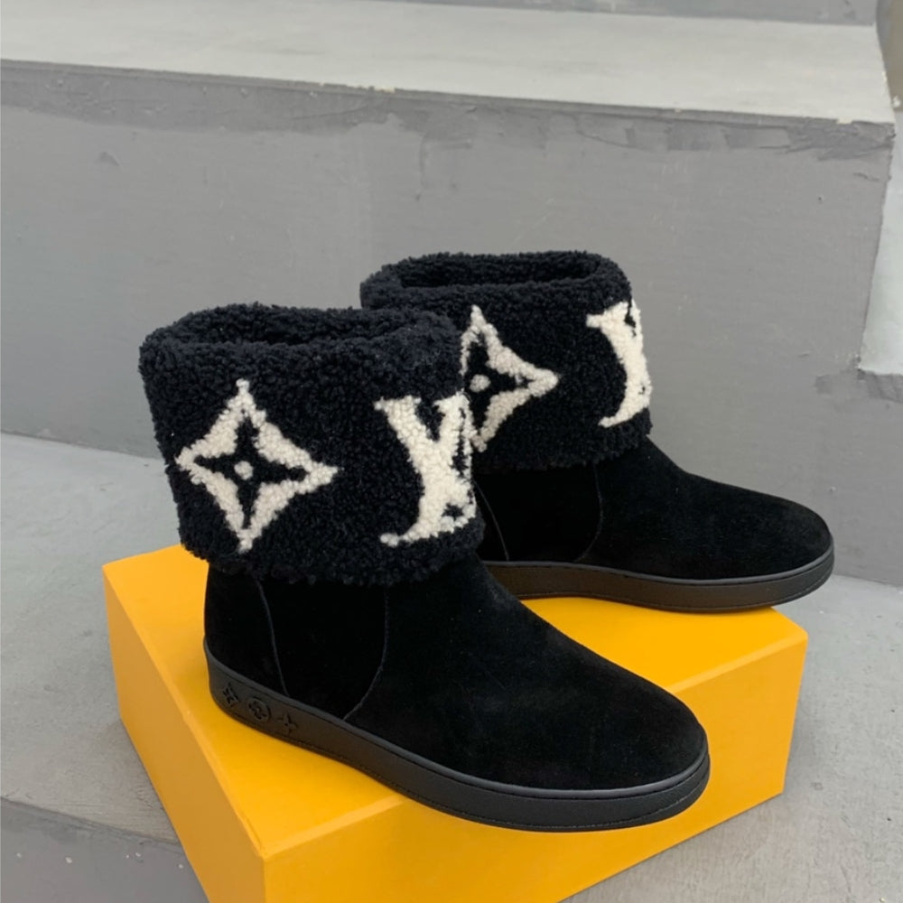 nmb SNOWDROP FLAT ANKLE BOOT BLACK 1AACHV