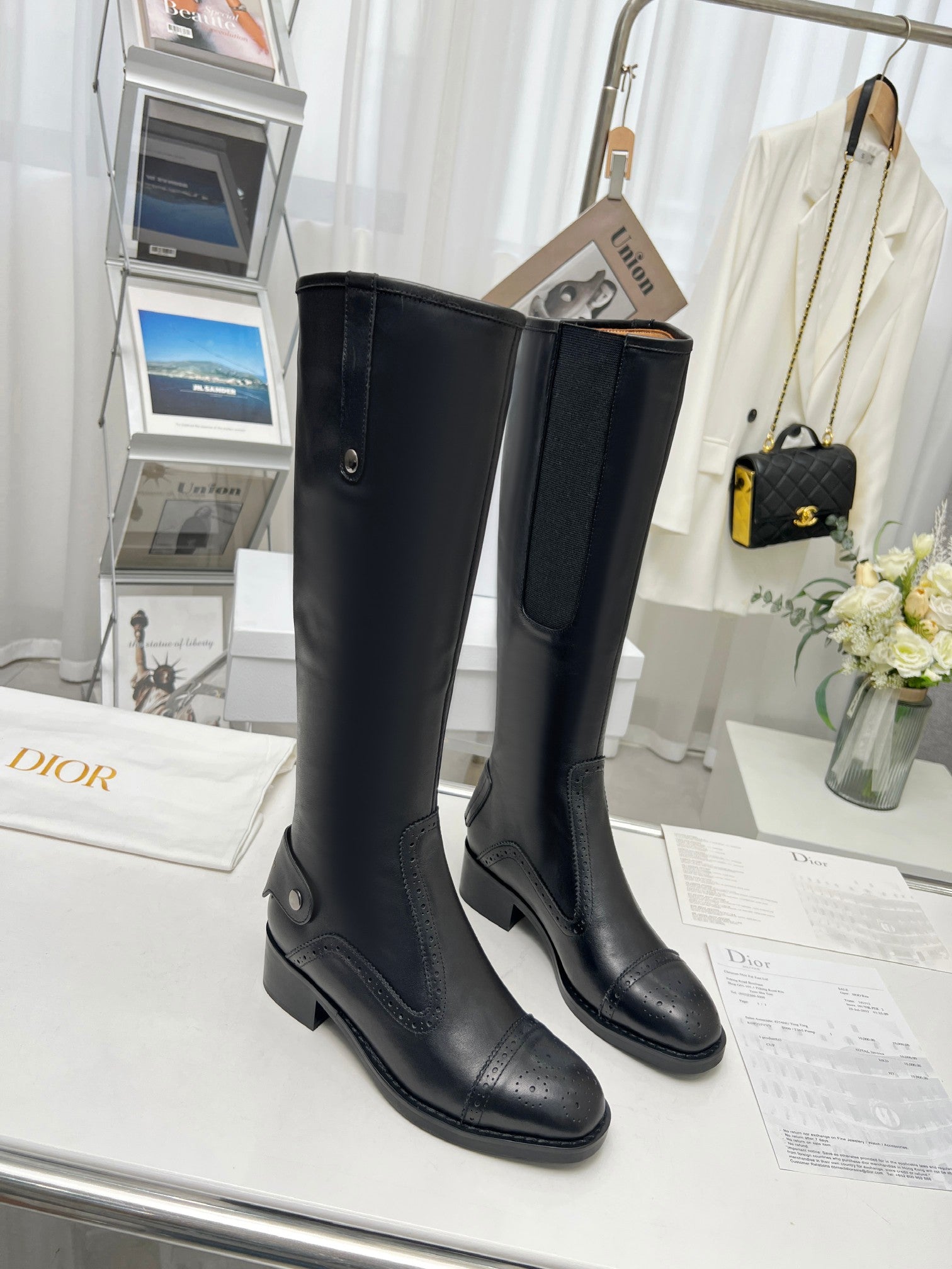 VBS D FOLK HEELED HIGH BOOT BLACK