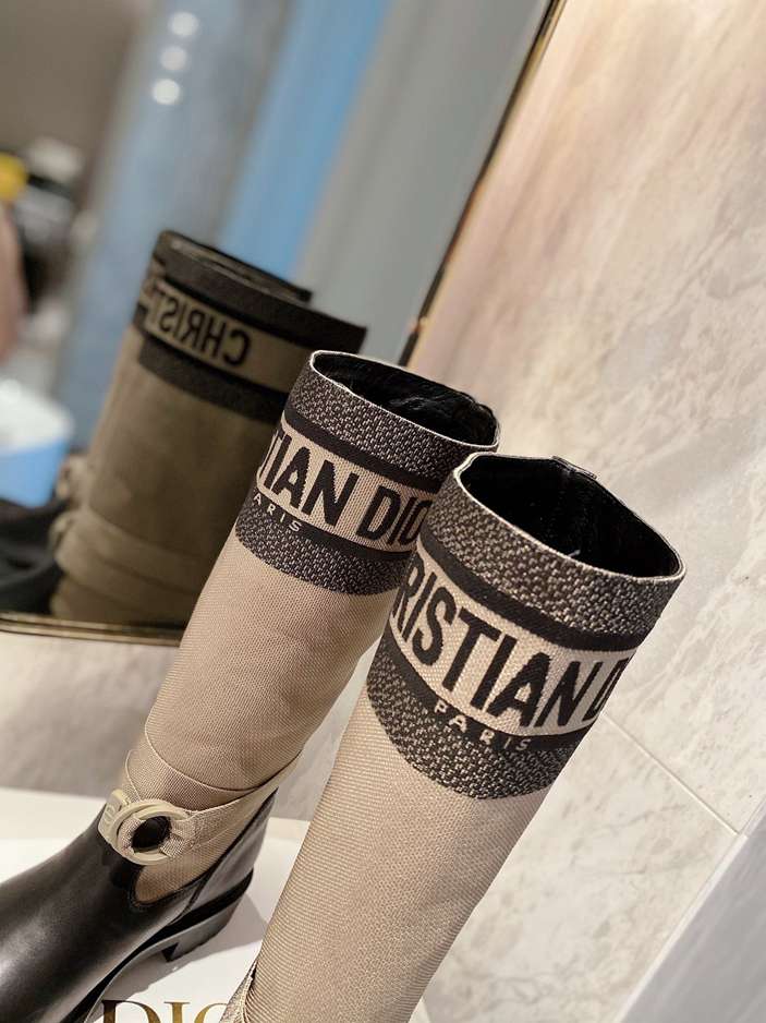 VBS D MAJOR BOOT FABRIC AND CALFSKIN IN TAUPE AND BLACK KCI611SCN S46X