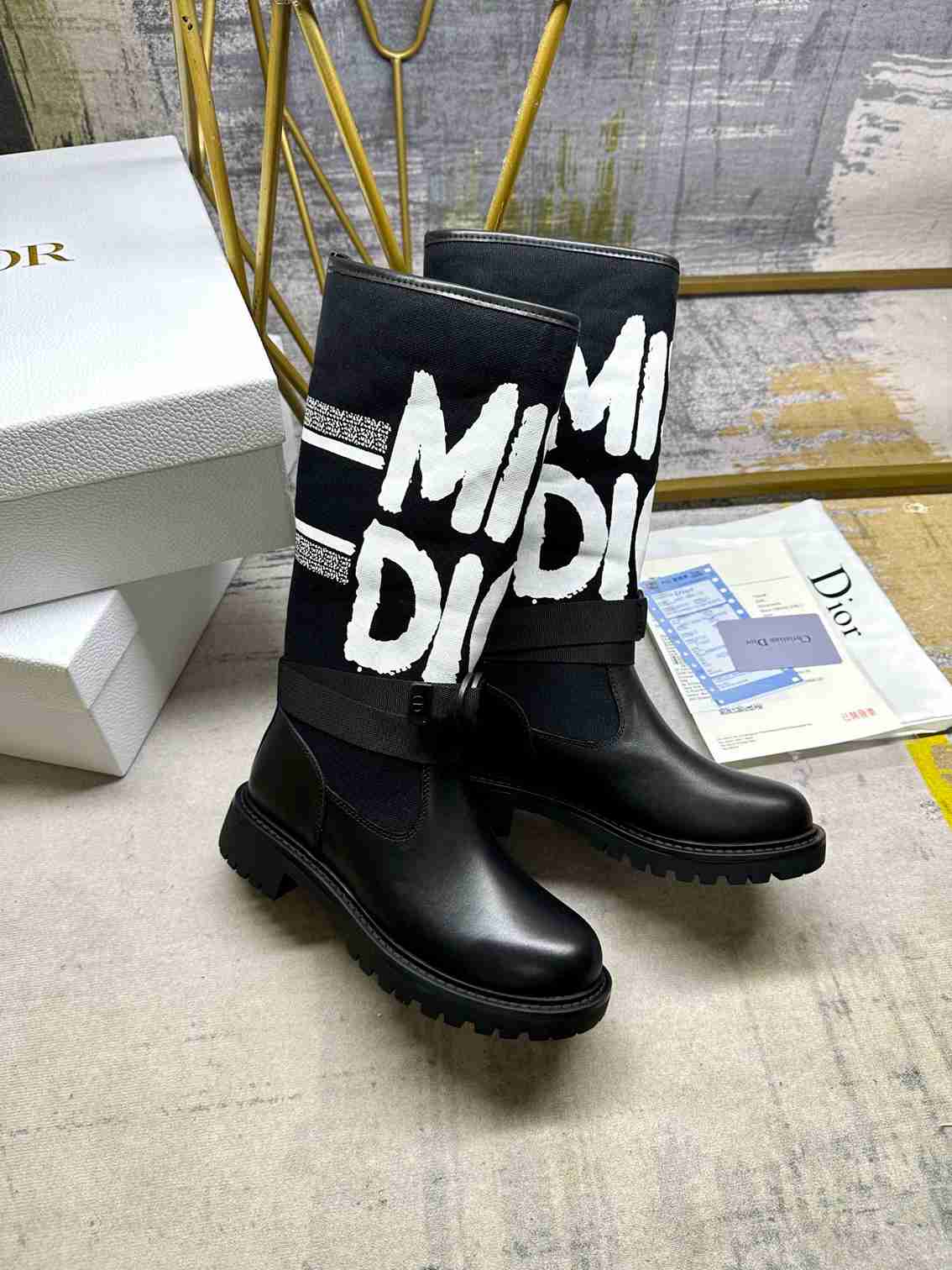 DD D MAJOR BOOT WITH MISS DD PRINT BLACK KDI929CMV S17X