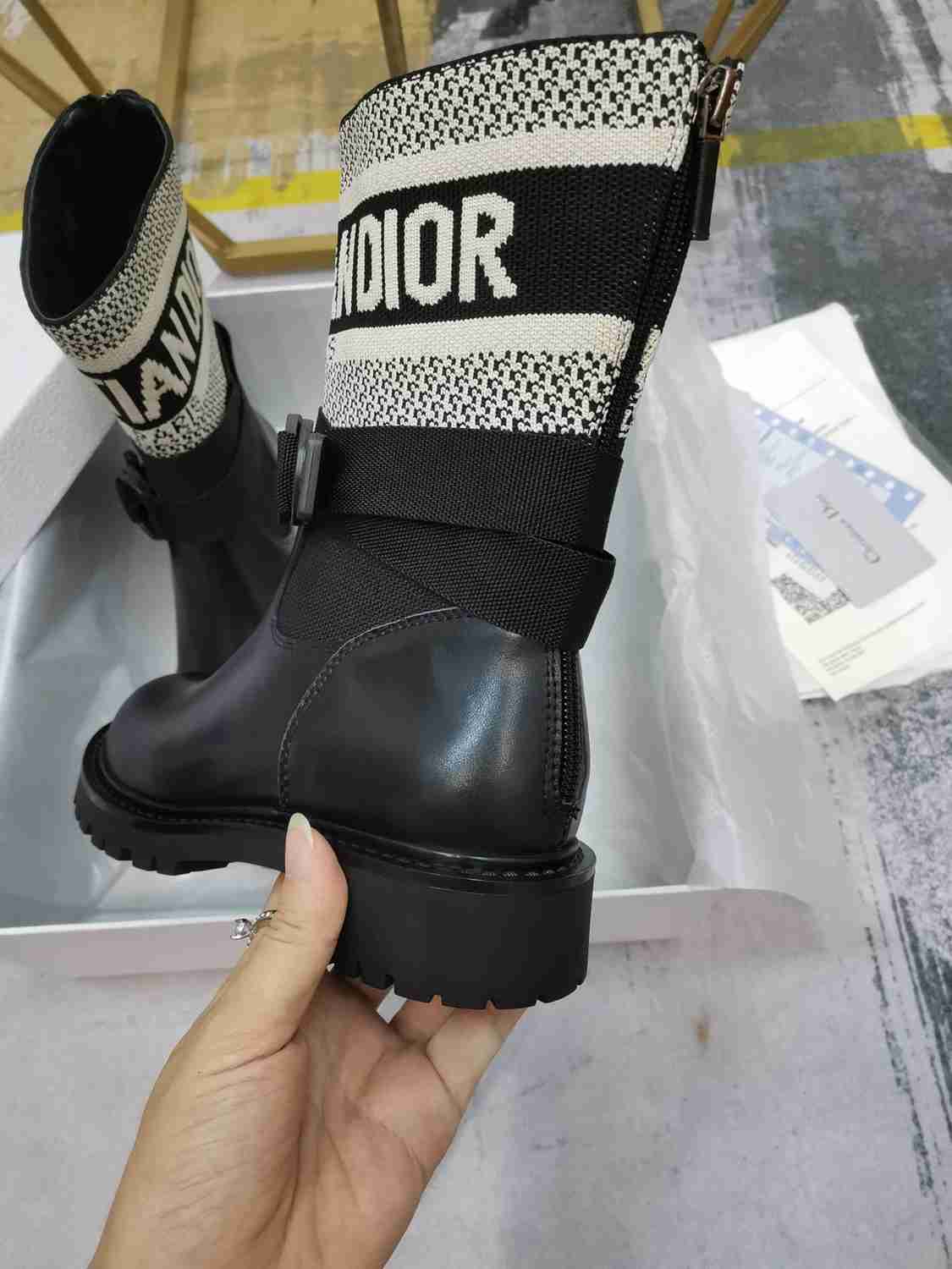VBS D MAJOR ANKLE BOOT FABRIC AND CALFSKIN WHITE AND BLACK