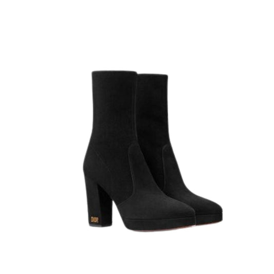 DD D RISE ANKLE BOOTS BLACK
