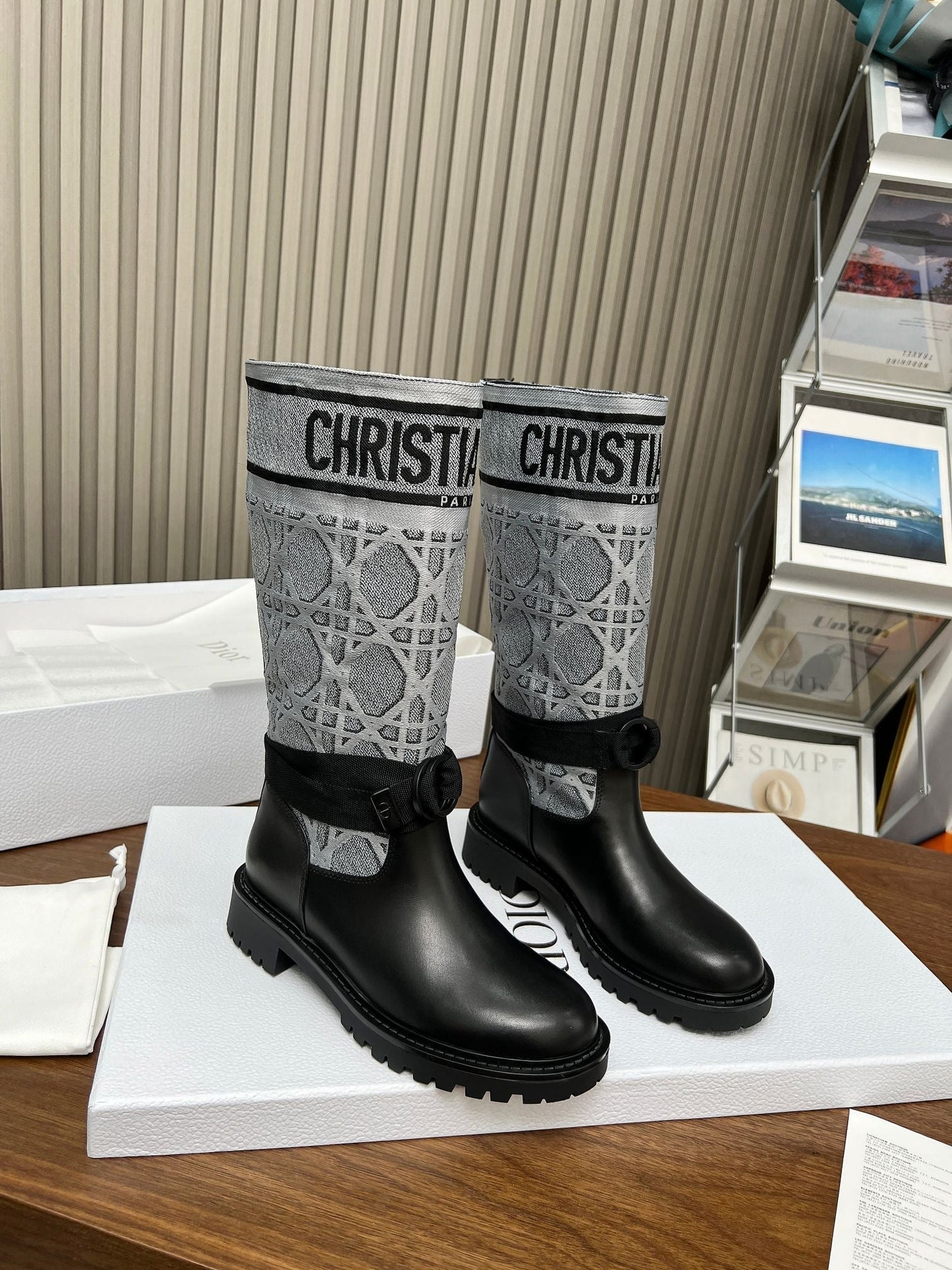 VBS D MAJOR BOOT CALFSKIN BLACK AND GREY