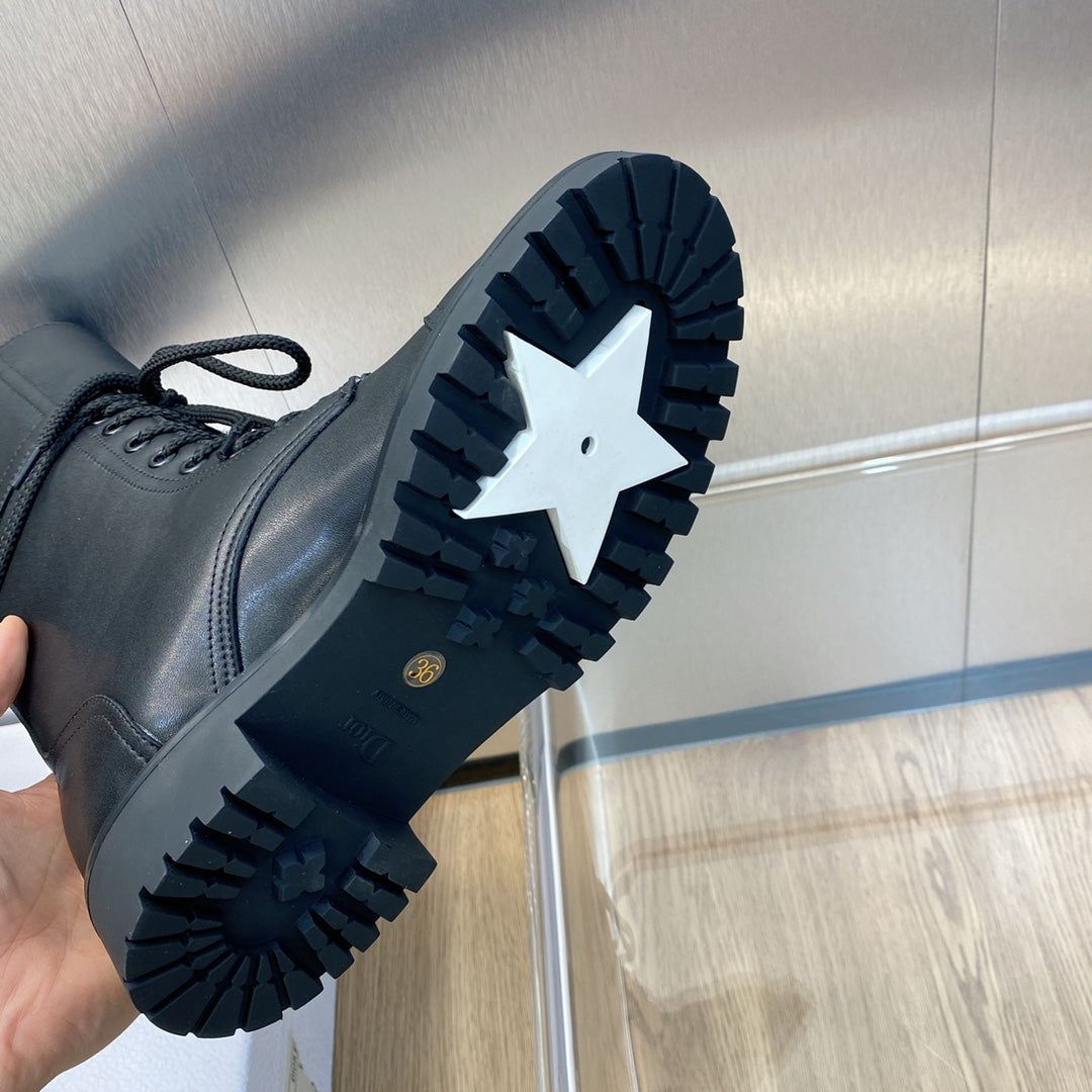 VBS D TRAP ANKLE BOOT CALFSKIN AND SHEARLING BLACK