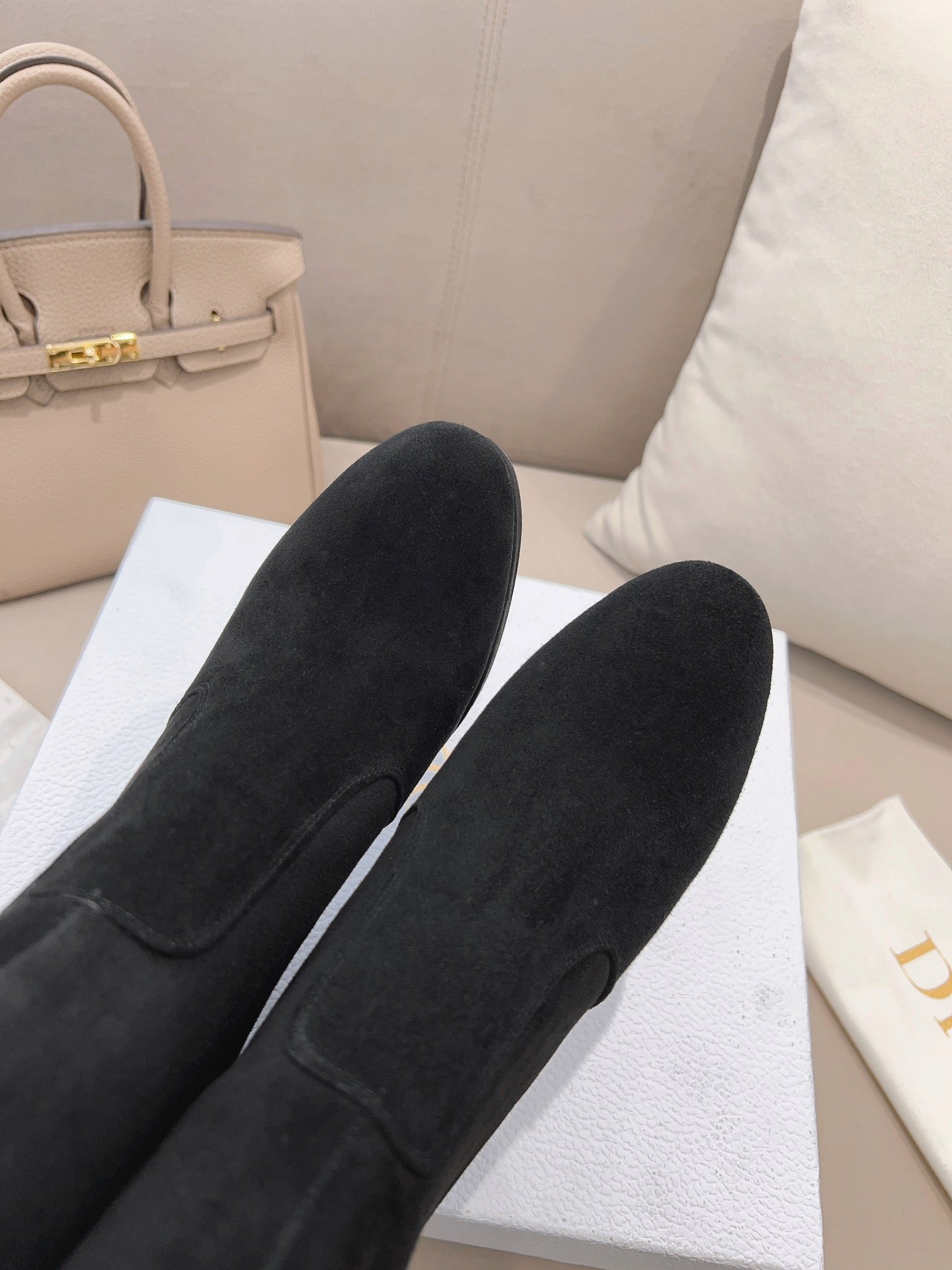 DD D RISE ANKLE BOOTS BLACK