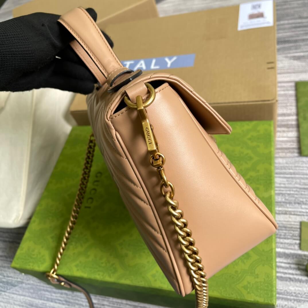 VBS-498110 shoulder bag Handbag Leather apricot Big size