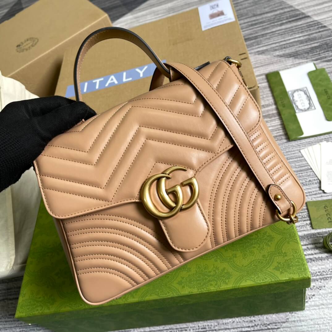 VBS-547260 shoulder bag Handbag Leather apricot Small size