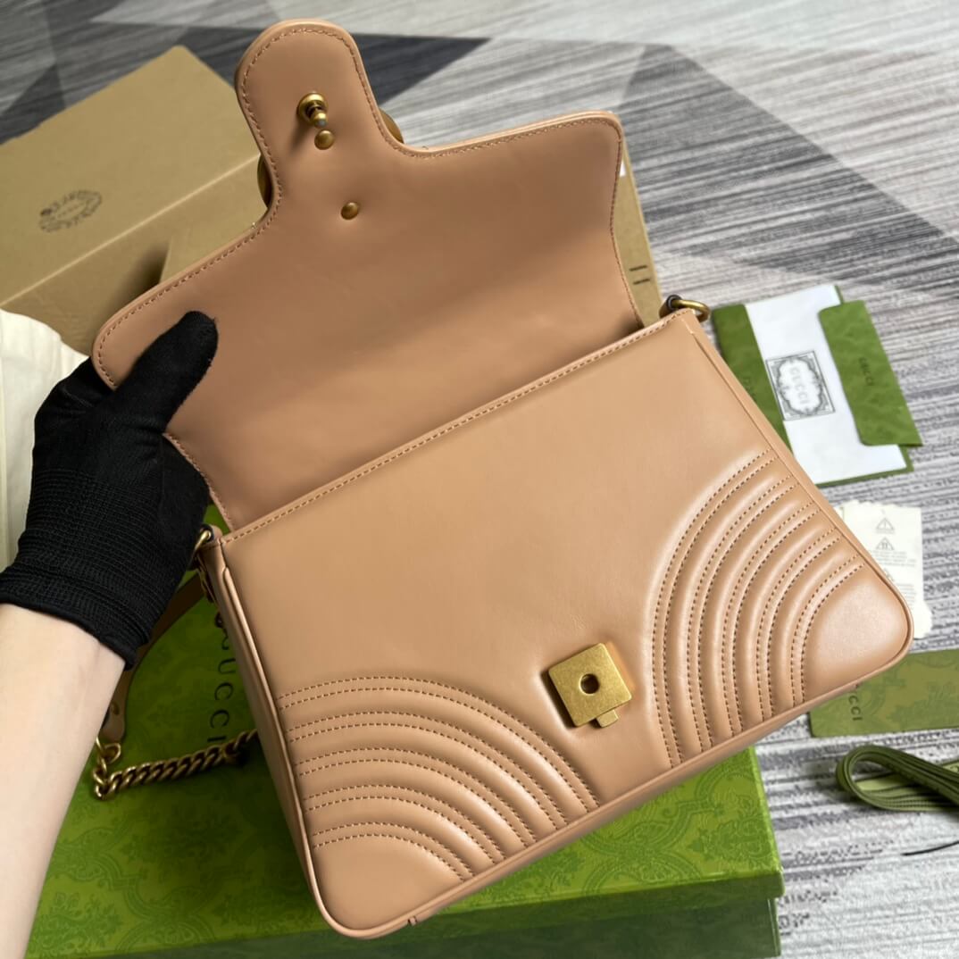 VBS-547260 shoulder bag Handbag Leather apricot Small size