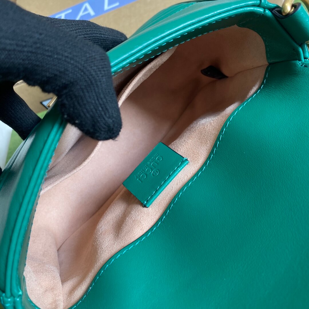 VBS-547260 Marmont shoulder bag cross body bags Handbag Leather green Small size