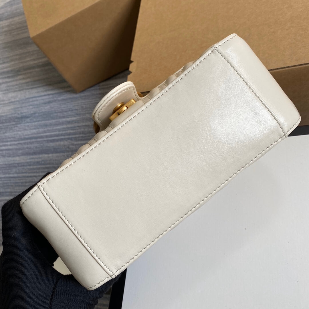 VBS-547260 Marmont shoulder bag cross body bags Handbag Leather milk white Small size