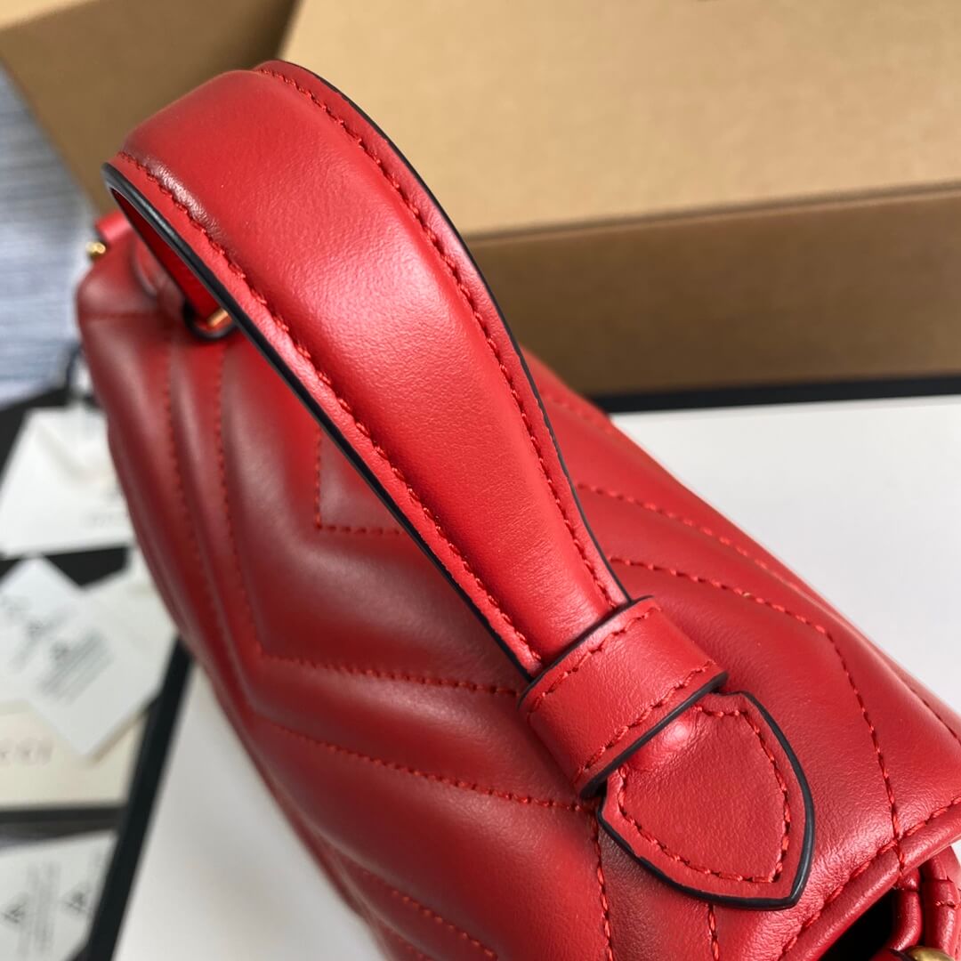 VBS-547260 Marmont shoulder bag cross body bags Handbag Leather red Small size