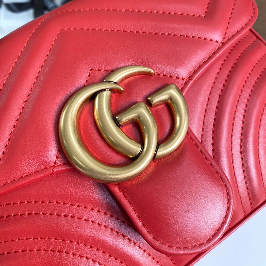 VBS-547260 Marmont shoulder bag cross body bags Handbag Leather red Small size