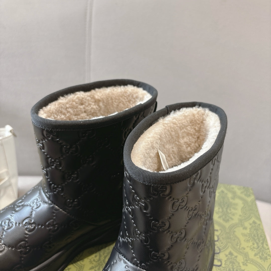 GG WOMEN’S BOOT GG LEATHER BLACK