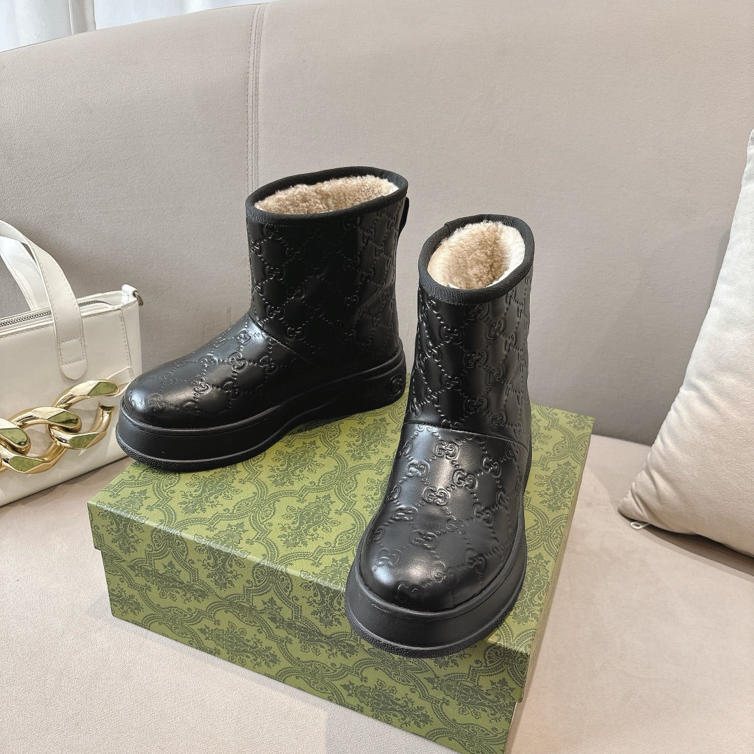 GG WOMEN’S BOOT GG LEATHER BLACK