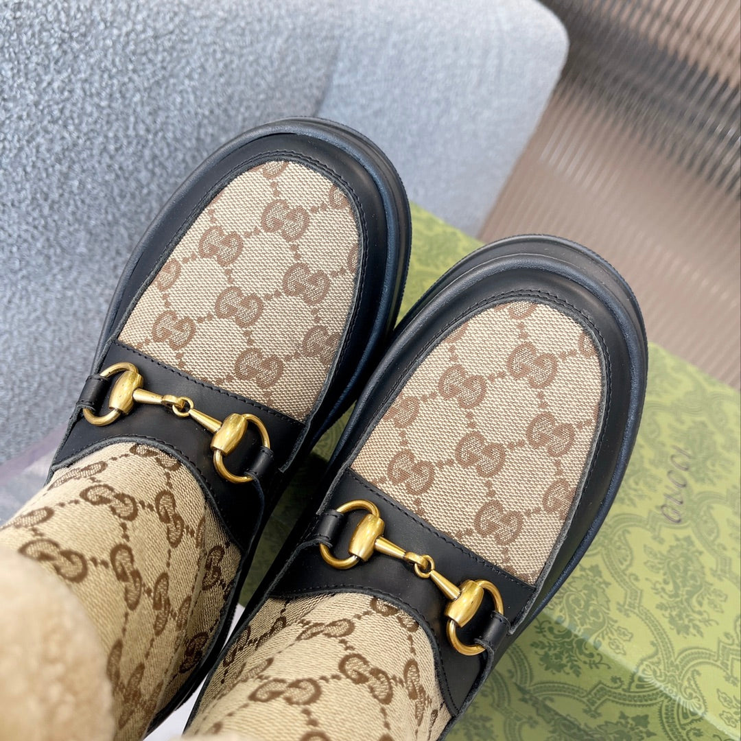 Vbs 1955 HORSEBIT SNOW BOOTS Vbs CANVAS IN BLACK