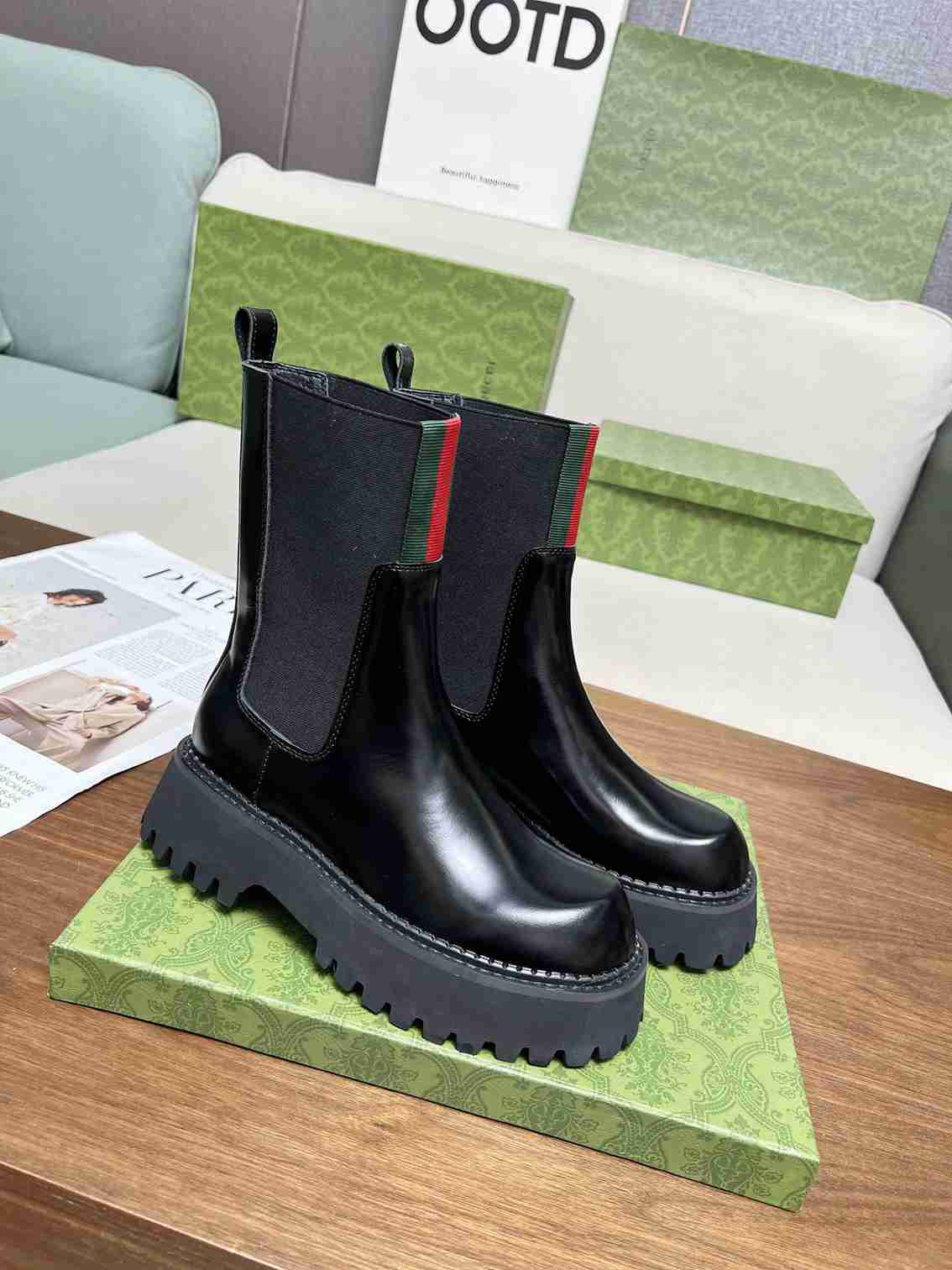 VBS WOMEN'S BOOT WITH WEB ANAND LEATHER BLACK ?806398 AAD6T 1052