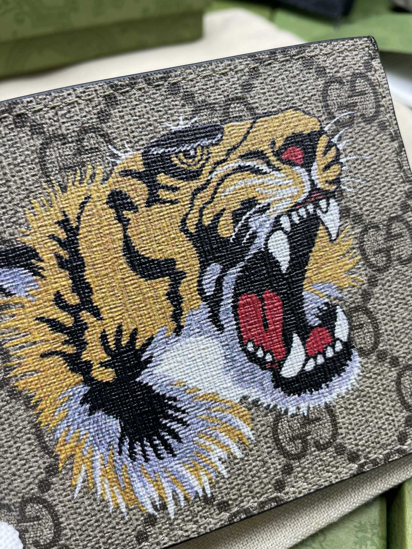 VBS PVC Screen Printing tiger wallet grey 451268