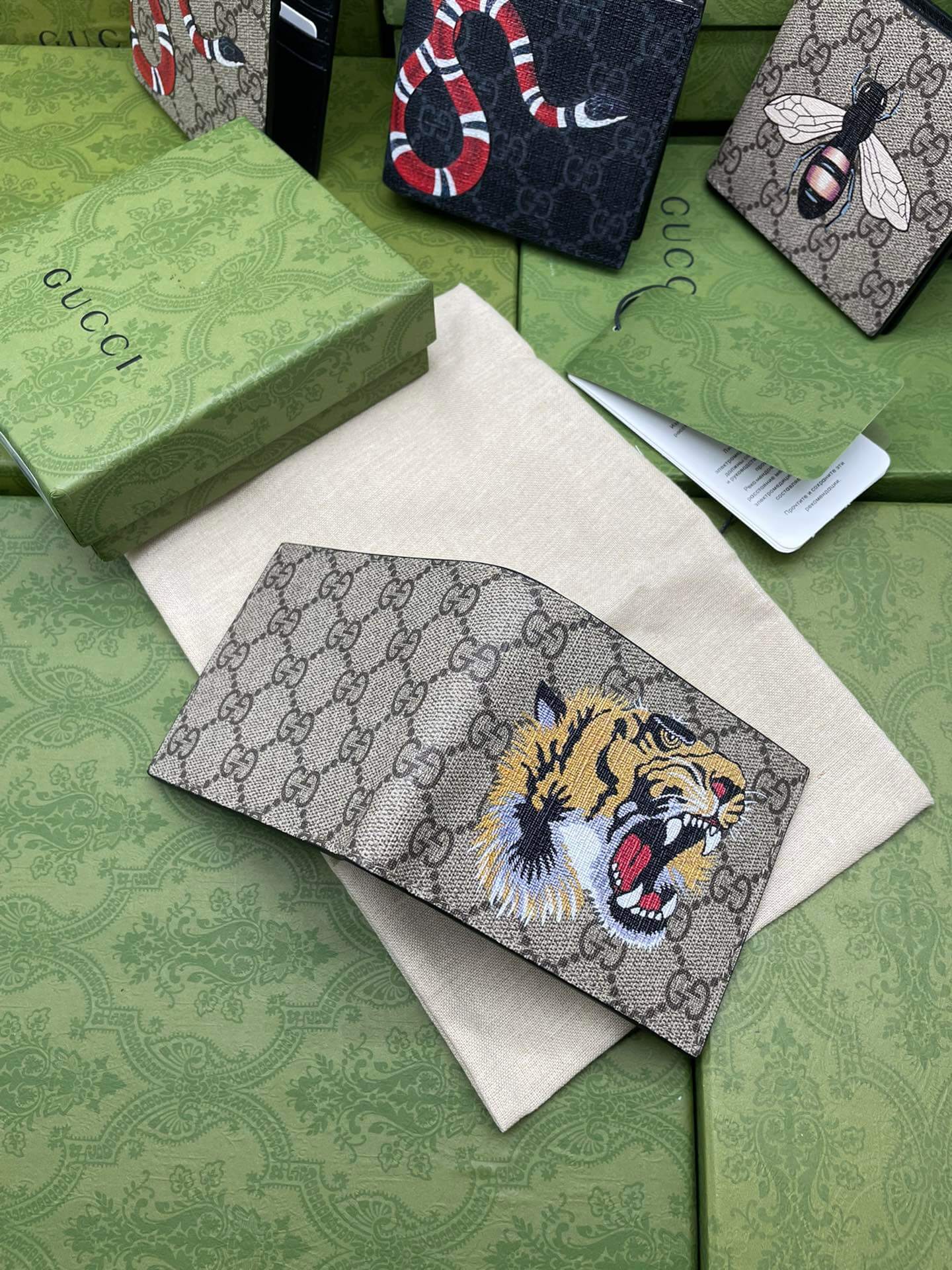 VBS PVC Screen Printing tiger wallet grey 451268
