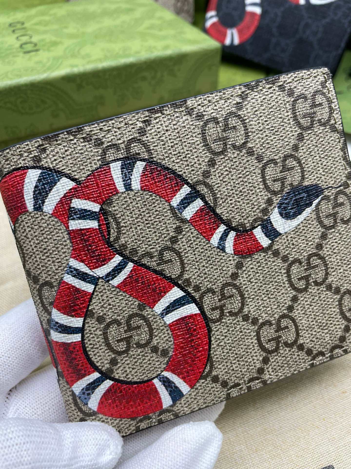 VBS PVC Screen Printing snake wallet grey 451268