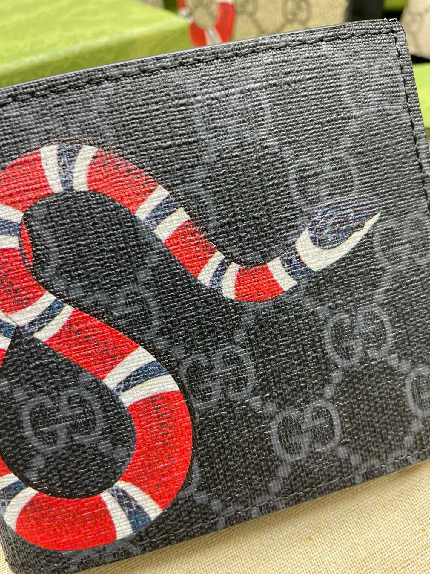VBS PVC Screen Printing snake wallet black 451268