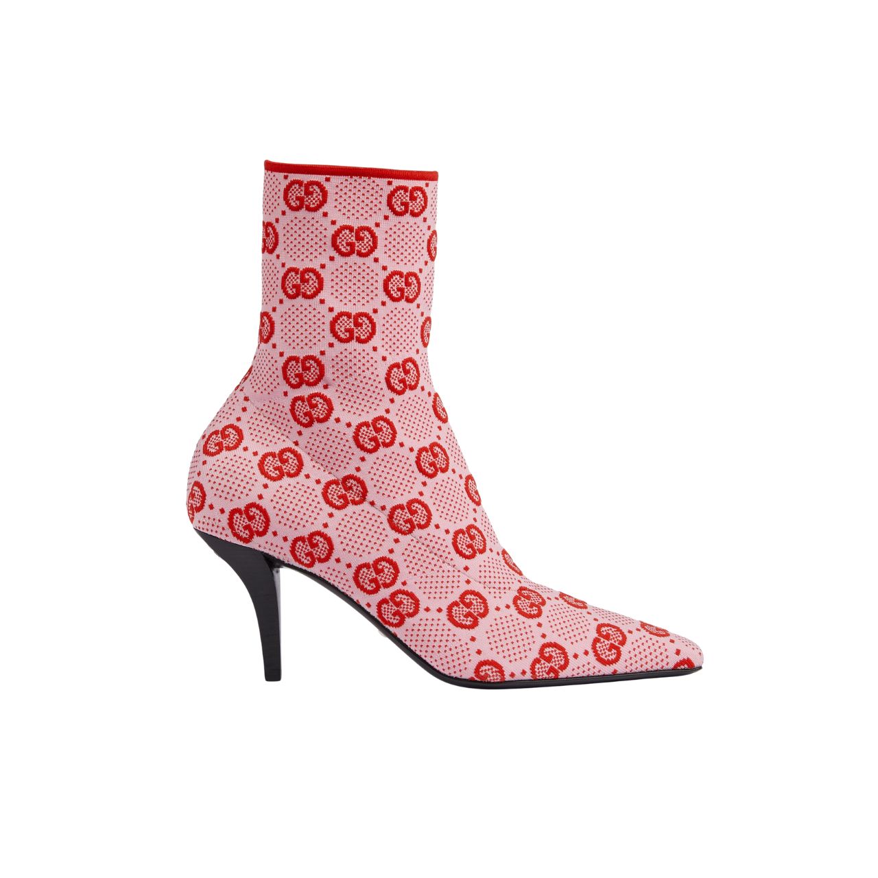 Vbs Vbs 75MM KNIT ANKLE BOOTS RED FVBSORESCENT WHITE FABRIC 718378 FAAQP 5810