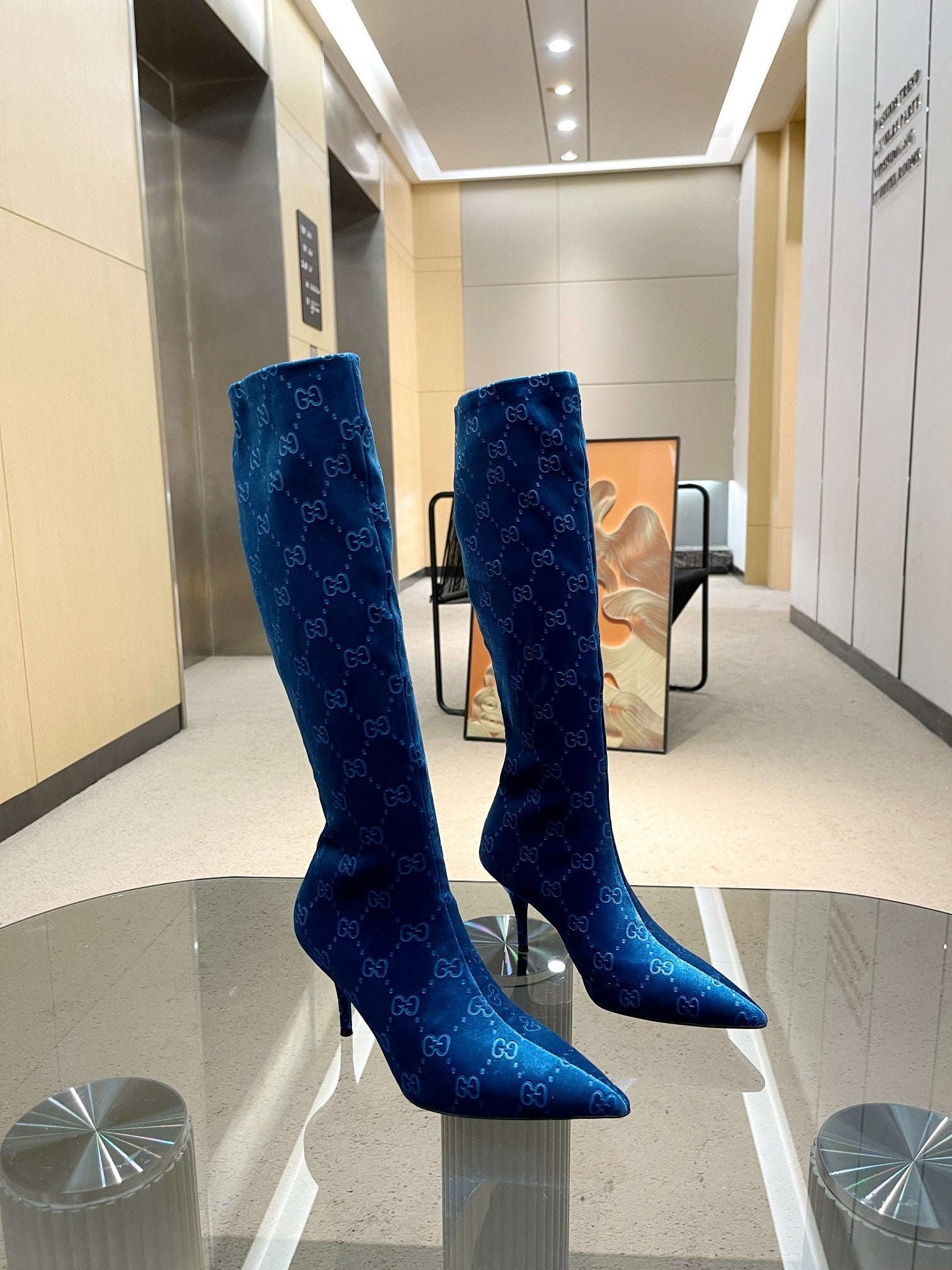 DD WOMEN'S GG KNEE-HIGH BOOT BLUE