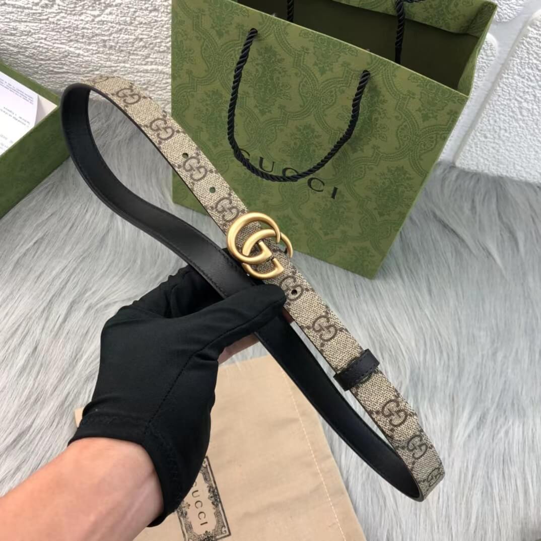 VBS MARMONT REVERSIBLE THIN BELT for Women Golden buckle