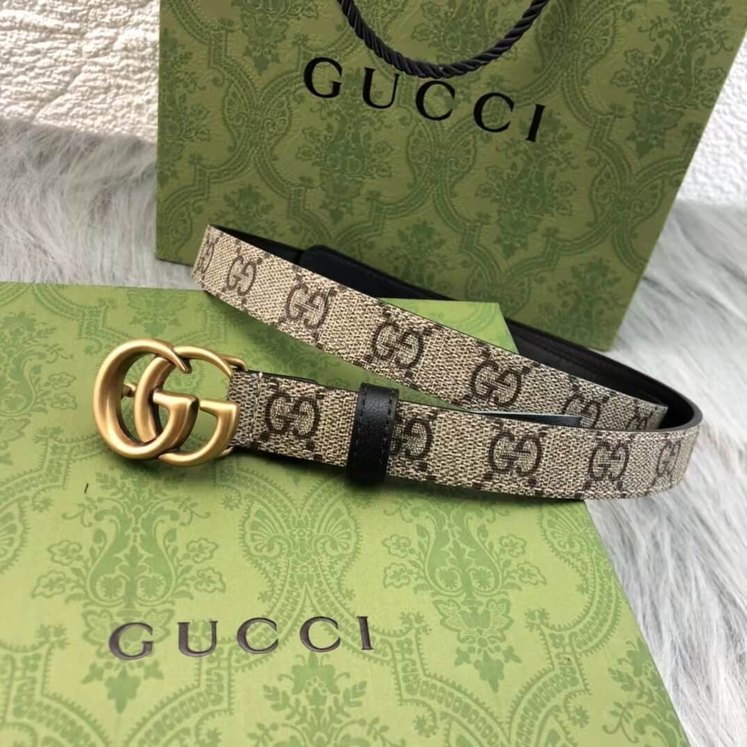 VBS MARMONT REVERSIBLE THIN BELT for Women Golden buckle