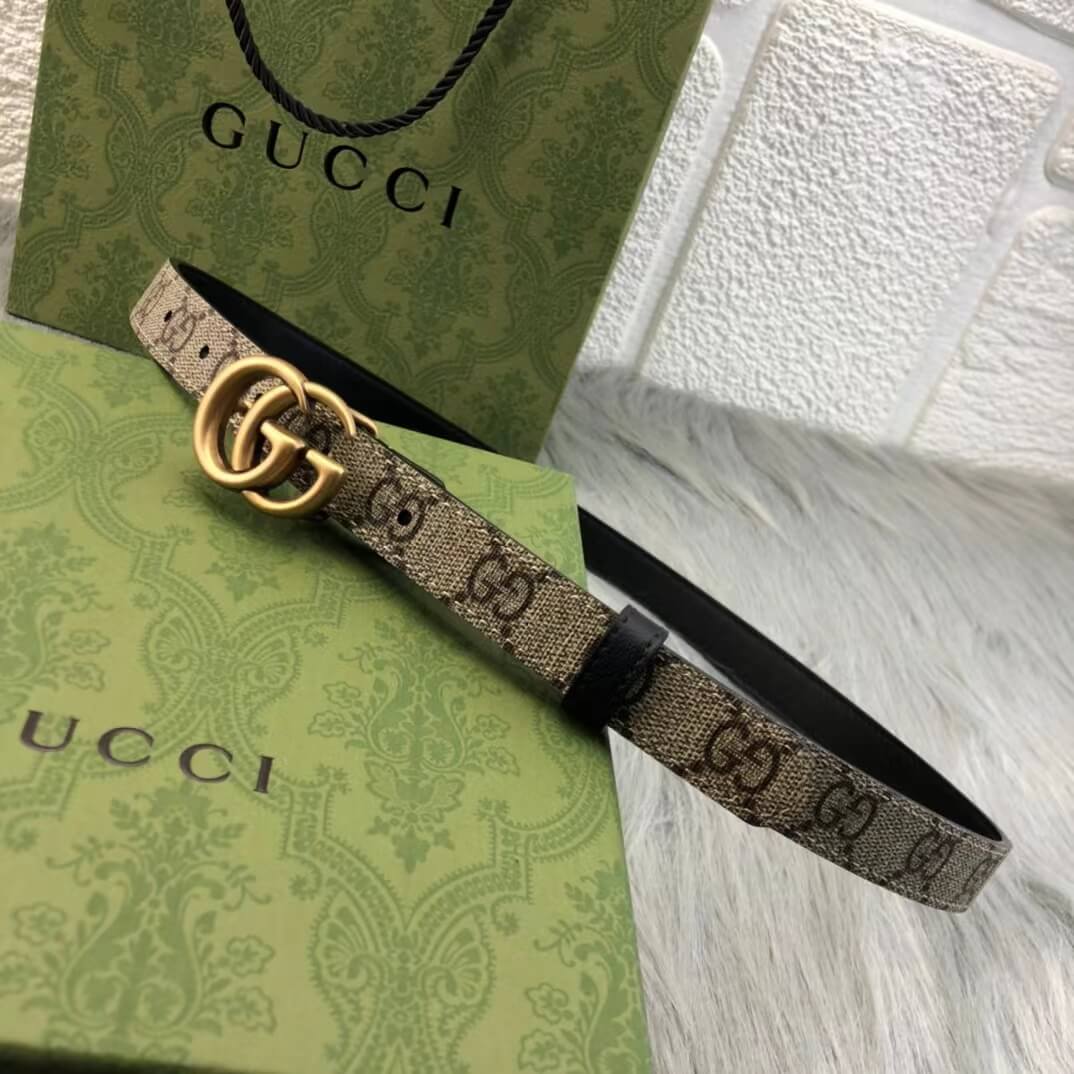 VBS MARMONT REVERSIBLE THIN BELT for Women Golden buckle