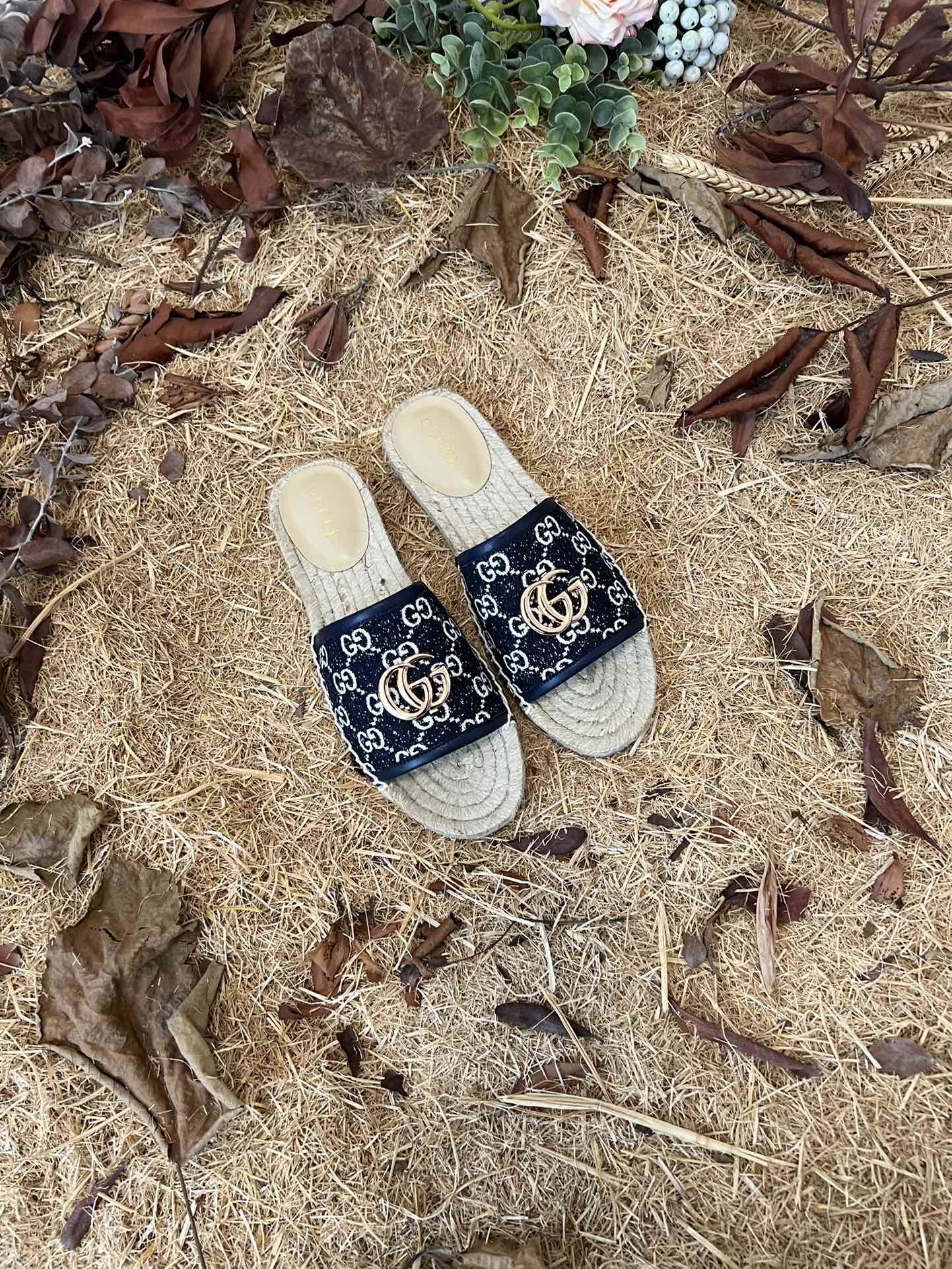 VBS new MARMONT SLIDES slippers black starboard flat canvas sandals